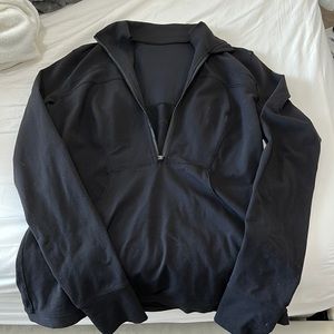 Lululemon Black 1/4 Zip Activewear Pullover/ Jacket Size 10